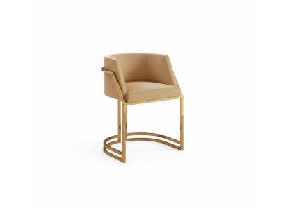 Keuken Eetkamer Modern 4x Stoel RVS Doek Beklede Stoelen