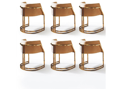 Keukenstoelen Elegant Eetkamer Stoffen Set 6 Stoel Ontwerp Metaal Textiel
