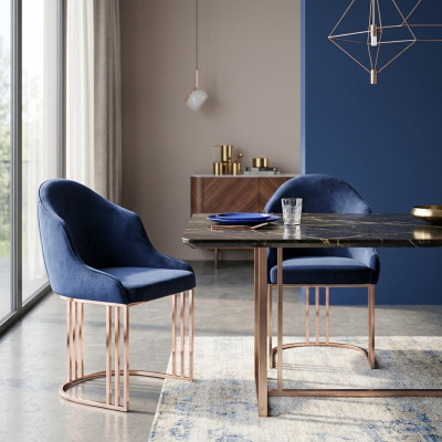 Eetkamer 1x Stoel Stoelen Bekleding Textiel Modern Ontwerper Leunende Zitting