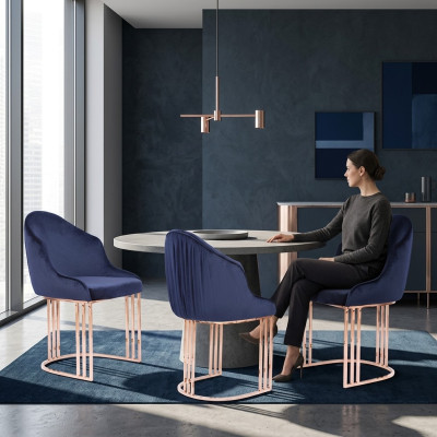 Ontwerper Lehn Zithoekstoel luxe Eetkamer 2x stoelen Bekleding Textiel