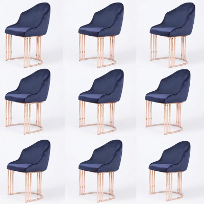 Garnituur Fauteuil Lounge Keuken 8x Design Beklede Zitstoelen Stoel Set