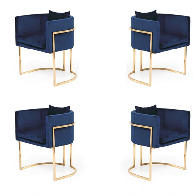 Stoel 4x Beklede Stoel TV Lounge Club Setel Fauteuil Eten