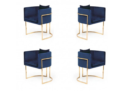 Stoel 4x Beklede Stoel TV Lounge Club Setel Fauteuil Eten