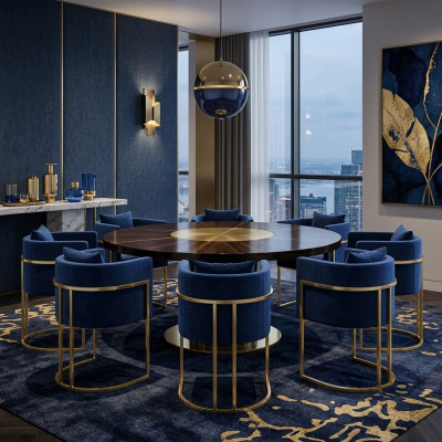 Eetkamerstoel Stoelen Zitplaats Modern Massief Hout Set 8x Luxe Restaurant