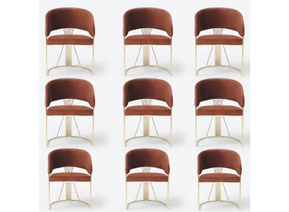 Eetgroep set van 8 textielstoelen gestoffeerde stoel set groep stoelen