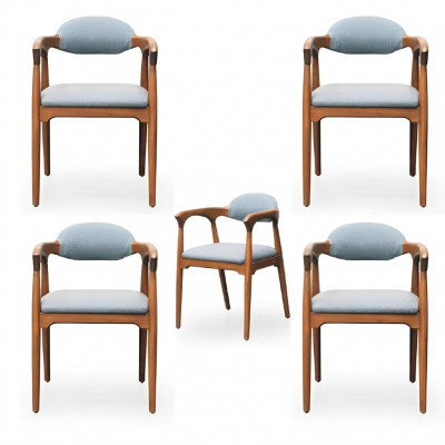 Eetkamer set 4x stoel set stoelen leuning set eetgroep meubelgroep