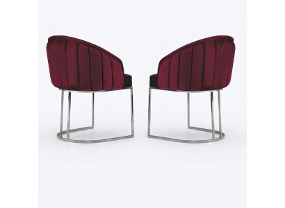 Ontwerper Metalen Stof Beklede Stoelen Horeca Eetkamer Modern 2x Fauteuil