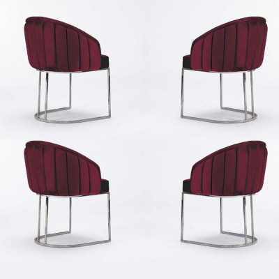 Eetkamer 4 x stoel ontwerp gestoffeerde zit stoelen set fauteuil lounge