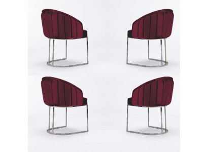 Eetkamer 4 x stoel ontwerp gestoffeerde zit stoelen set fauteuil lounge