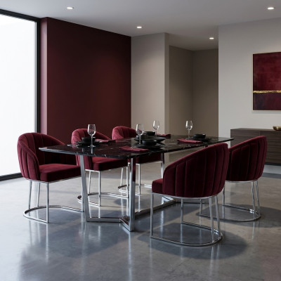 Meubelstuk 6x Stoelen Gestoffeerd Hotel Textiel Nieuw Stoel Set Groep Stoelen