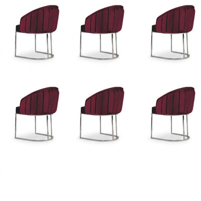 Meubelstuk 6x Stoelen Gestoffeerd Hotel Textiel Nieuw Stoel Set Groep Stoelen