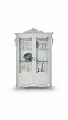 Vitrine Wit Glazen Kast Design Klassieke Kast Luxe Houten Meubels Vitrines Nieuw
