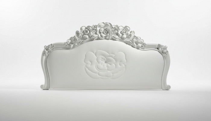 Bed Wit Slaapkamer Bedden Hout Luxe Meubels Ontwerp Klassiek Hotel Tweepersoons