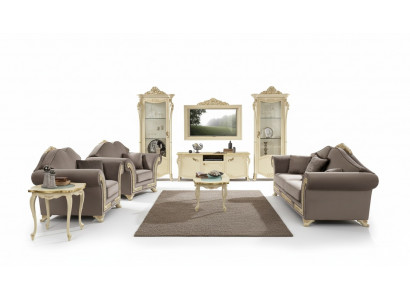 Woonkamerset Bankstel Hout Woonkamer Klassiek Ontwerp Italië Set 9-delig. -> Woonkamerset Bankstel Hout Woonkamer Klassiek Ontwerp Italië Set 9-delig.