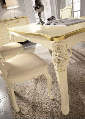 Eetkamer Beige Eettafel 4x Stoelen Dressoir Vitrine Groep Set Meubels 7-delig