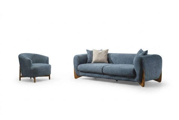 Woonkamer Klassieke bankstel 3-zits Italiaanse stijl Nieuwe fauteuil 2-delig.