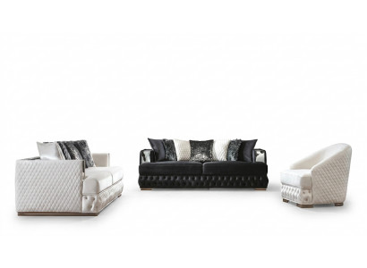 Chesterfield Luxe Bankstel Beklede Meubels 3+3+1 Woonlandschap