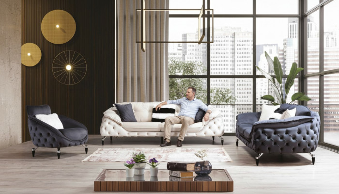 Chesterfield fauteuil 1-zits zwart woonkamer luxe design