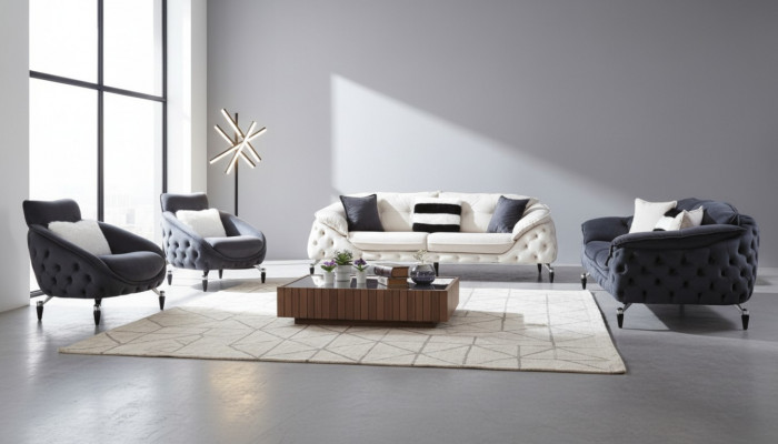 Chesterfield fauteuil 1-zits zwart woonkamer luxe design