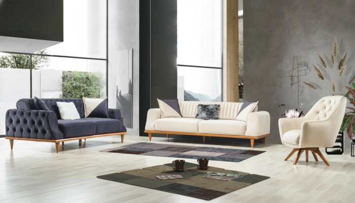 Fauteuil Beige 1-zits Woonkamer Klassiek Design Chesterfield