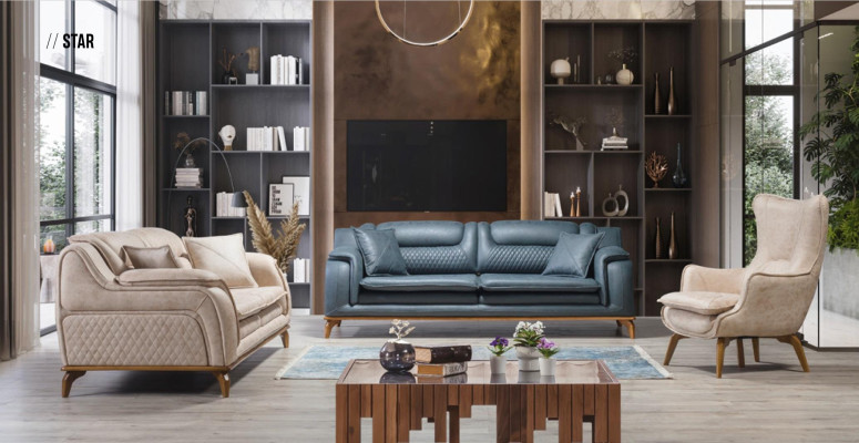 Bank Beige 3-zits Woonkamer Klassiek Design Chesterfield Elegant Stijl Nieuw