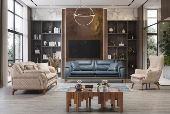 Fauteuil Beige 1-zits Luxe Woonkamer Klassiek Design Italiaans