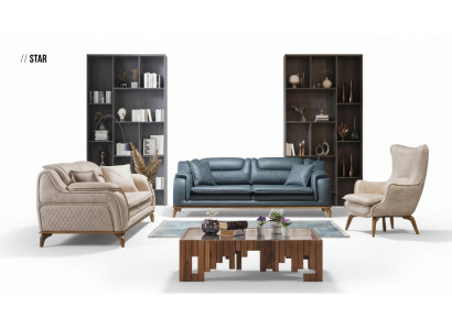Fauteuil Beige 1-zits Luxe Woonkamer Klassiek Design Italiaans