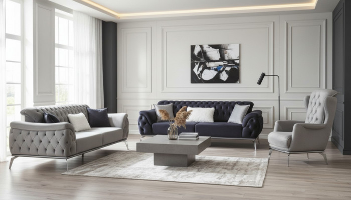 Chesterfield Bank Bank Driezitsbank Luxe meubilair Inrichting