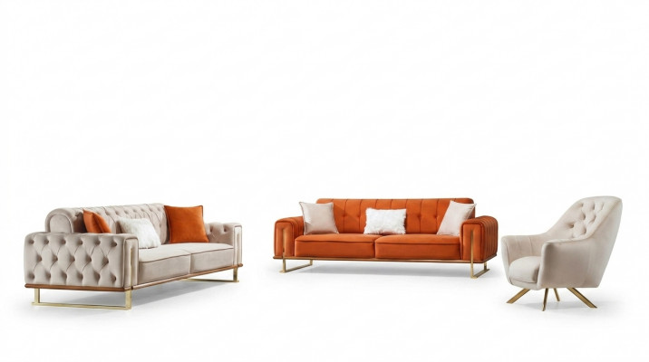 Luxe meubelen in Amerikaanse stijl Chesterfield bankstel bank Multicolor sofa