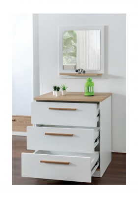 Hoogslaper stapelbed commode spiegel slaapkamer spiegel meubels kast 4-delig.