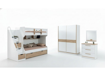 Ontwerp kledingkast zweefdeurkast slaapkamer kasten hout wit bruin