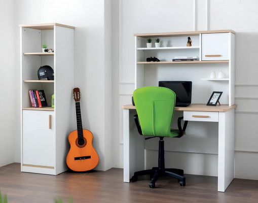 Modern jeugdkamer set Bed Nachtkastje Boekenkast Tafel Slaapkamer 5dlg.