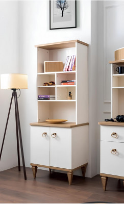 Uniseks slaapkamer jeugdkamer set bed nachtkastje boekenplank tafel 5-delig Nieuw