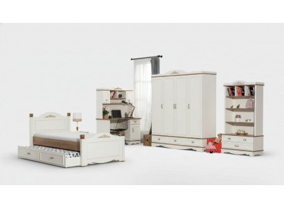 Modern slaapkamer jeugdkamer set Bed Nachtkastje Boekenkast Tafel 5-delig.