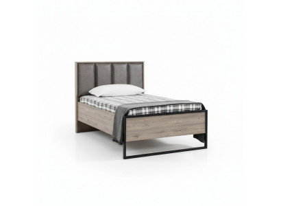 Loft Design Bedden Slaapkamer Bed Hout met Gestoffeerd Hoofdeinde Bedframe Nieuw