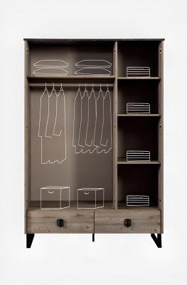 Kinderkamer set Kinderbed Nachtkastje Kledingkast Commode Slaapkamer Nieuw