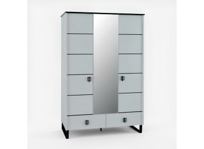 Design Kleiderschrank Loft Schlafzimmer Schränke Schrank Möbel Holz Grau Luxus