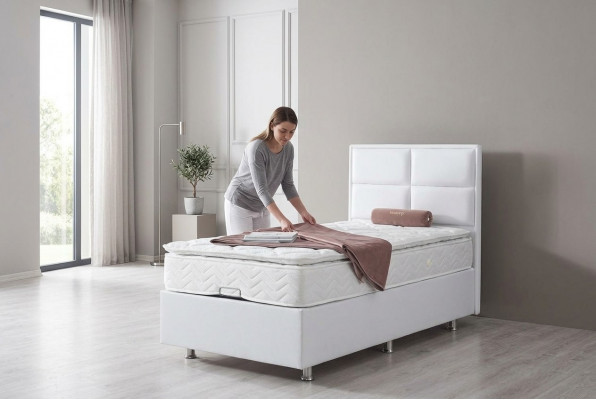 Boxspringbed eenpersoonsmeubels bedden 120x200cm met matras dubbel