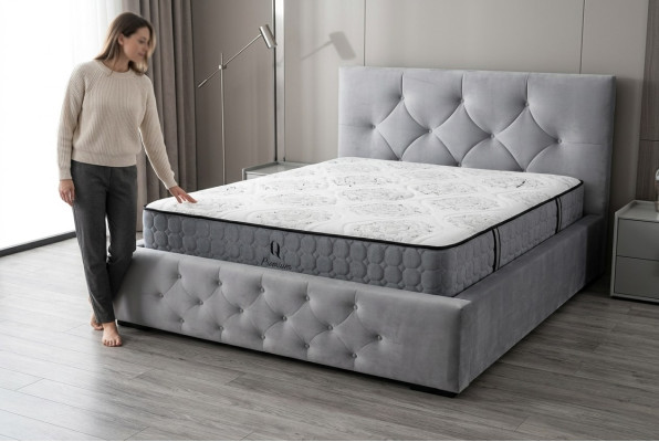 Bed Wit Modern Design Fabric Upholstered Bedroom Double Bed Wood Elegant New  Bed Wit Modern Design Fabric Upholstered Bedroom Double Bed Wood Elegant New