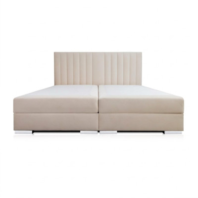 Comfortabel en functioneel bed is gemaakt van hoogwaardig materiaal in een moderne stijl.