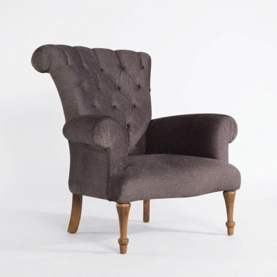 Chesterfield Bank Bank Ontspannen Stof Lounge Luxe Gestoffeerde Stoel Ontwerp Bruin