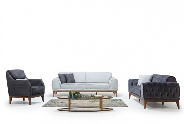 Moderne bankstel ontwerper driezitter fauteuil luxe 3-zits fauteuil