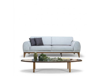 Grijze luxe sofa ontwerper 3-zits bank woonkamer 3-zits leren bankstellen