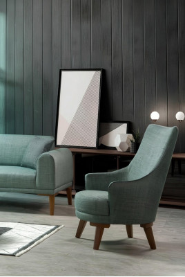 Moderne fauteuil met één zitplaats, ontwerp fauteuil, gestoffeerde meubels voor de woonkamer.