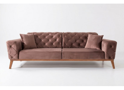 Bruine Chesterfield bank Elegant sofa Woonkamer zitmeubel Fluweel