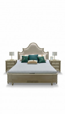 Ontwerp Dubbel Hotel Bed Slaapkamer Houten Meubels Bedbekleding Hout 180x200 Nieuw.