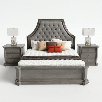 Slaapkamer tweepersoonsbed ontwerp tweepersoonsbed Chesterfield bed gestoffeerde bedden meubels