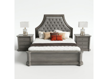 Slaapkamer tweepersoonsbed ontwerp tweepersoonsbed Chesterfield bed gestoffeerde bedden meubels