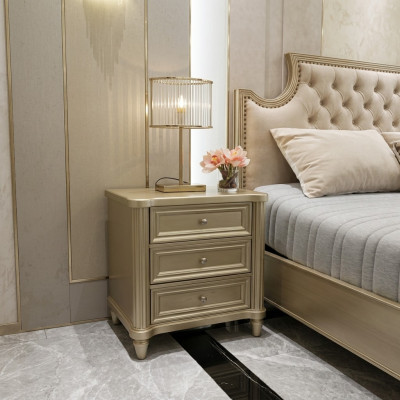 Nachtkastje Nachtkastje Nachtkastje Design Slaapkamer Bijzettafel Goud Hout