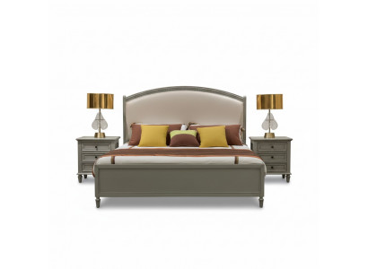 Slaapkamer set Bed + 2x nachtkastje commode Bedden Tweepersoonsbed Meubels 3-delig. Hout